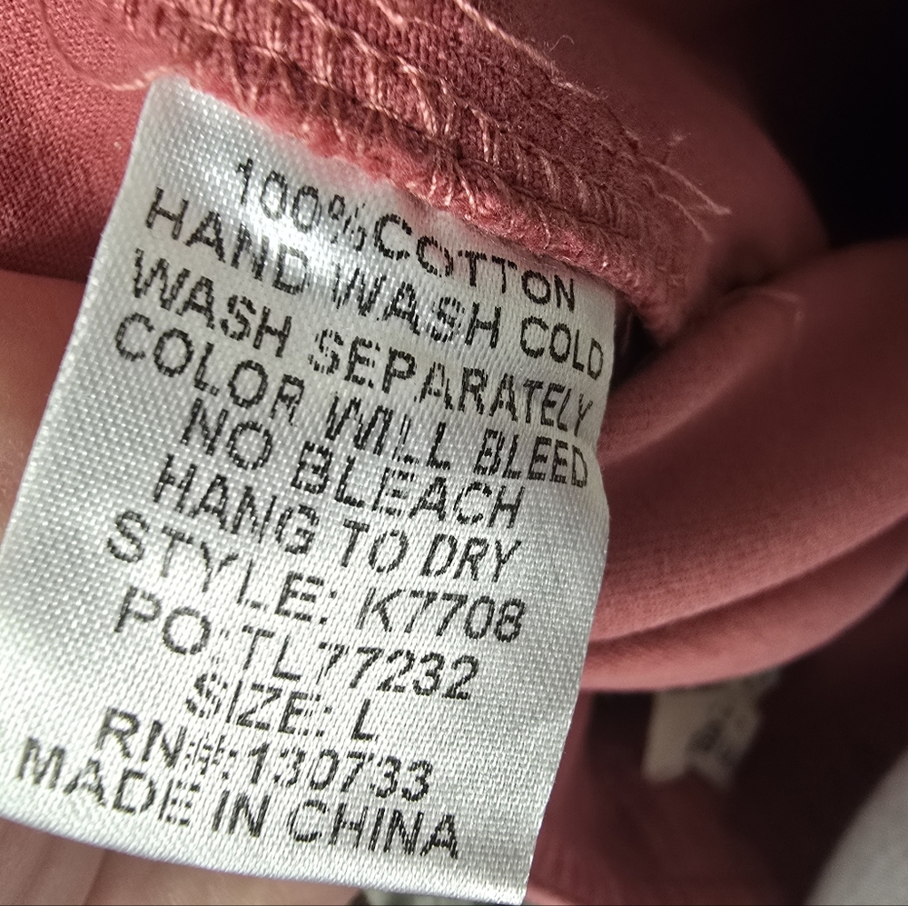 Umgee NWT Pink Cotton Cargo Wide Leg Pants Size Large - Picture 7 of 7